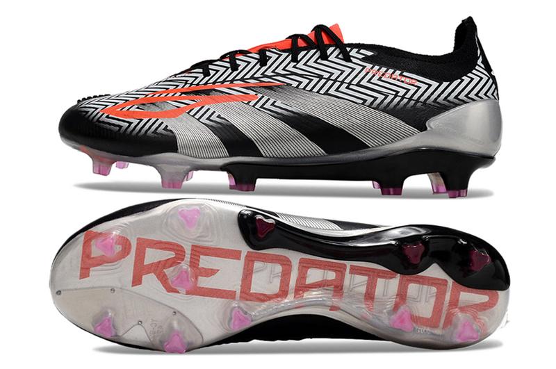 ADIDAS PREDATOR 24 ELITE CAMPO - PRETA E BRANCA