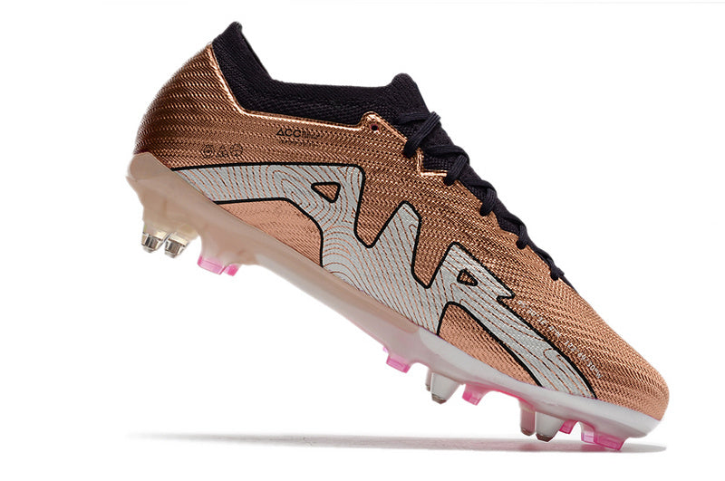 CHUTEIRA NIKE AIR ZOOM MERCURIAL VAPOR 15 ELITE TRAVA MISTA FIXA "MBAPPÉ" - COBRE