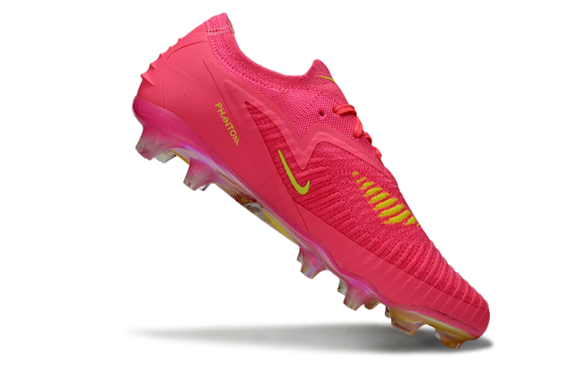 CHUTEIRA NIKE PHANTOM 6 ELITE CAMPO - ROSA E AMARELA