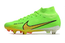 CHUTEIRA NIKE AIR ZOOM MERCURIAL SUPERFLY 9 ELITE TRAVA MISTA FIXA - VERDE E AMARELA