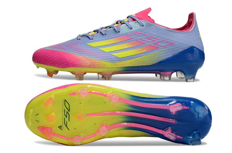 CHUTEIRA ADIDAS F50 ELITE CAMPO - AZUL E COLORIDA