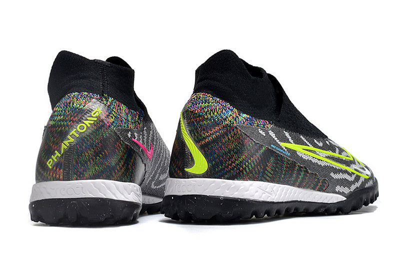 CHUTEIRA NIKE PHANTOM GX DYNAMIC FIT ELITE SOCIETY - CINZA, PRETA E VERDE