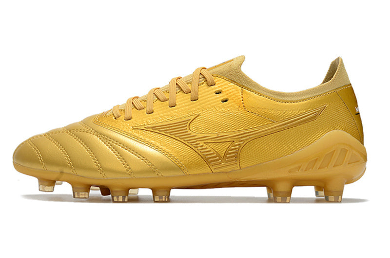 CHUTEIRA MIZUNO MORELIA NEO III JAPAN CAMPO - DOURADA