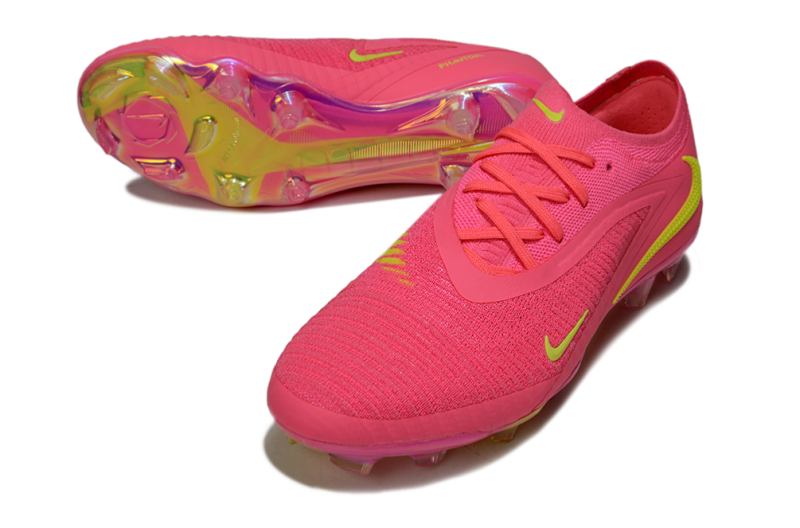 CHUTEIRA NIKE PHANTOM 6 ELITE CAMPO - ROSA E AMARELA