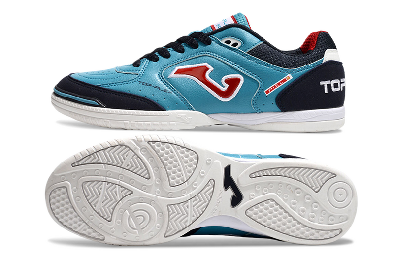 CHUTEIRA JOMA TOP FLEX FUTSAL - AZUL E PRETA