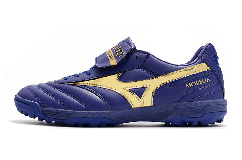 CHUTEIRA MIZUNO MORELIA II SOCIETY - AZUL E DOURADA