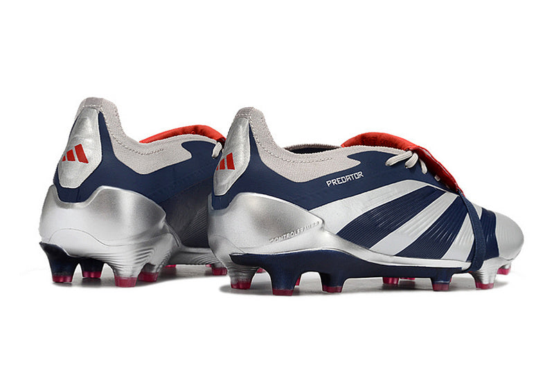 ADIDAS PREDATOR 24 FT ELITE CAMPO ''ROTEIRO'' - CINZA E AZUL