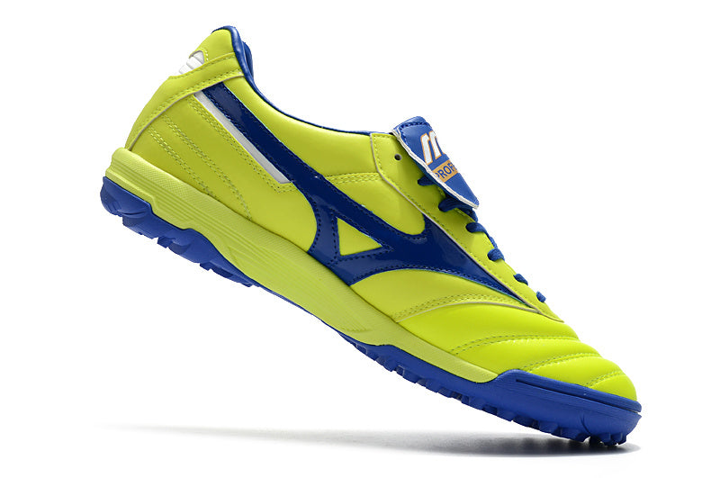 CHUTEIRA MIZUNO MORELIA II SOCIETY - AMARELA E AZUL