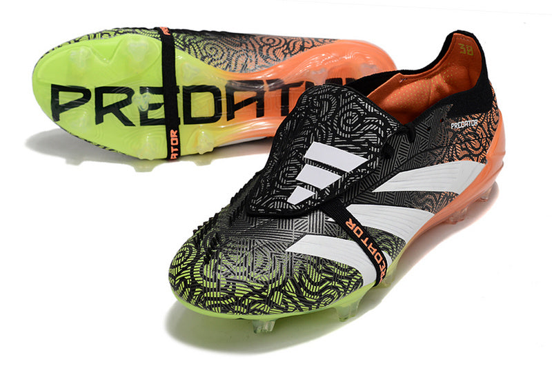 ADIDAS PREDATOR 24 FT ELITE CAMPO "STELLAR ICON" PRETA E LARANJA