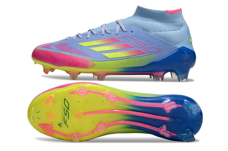 ADIDAS F50.1 MID ELITE CAMPO "CELESTIAL VICTORY" - AZUL E COLORIDA