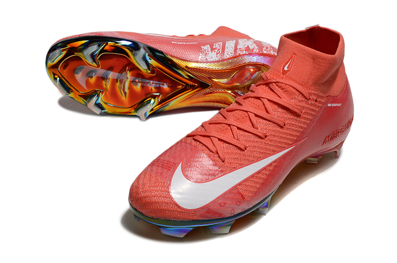 CHUTEIRA NIKE AIR ZOOM MERCURIAL SUPERFLY 10 ELITE CAMPO - VERMELHA E BRANCA