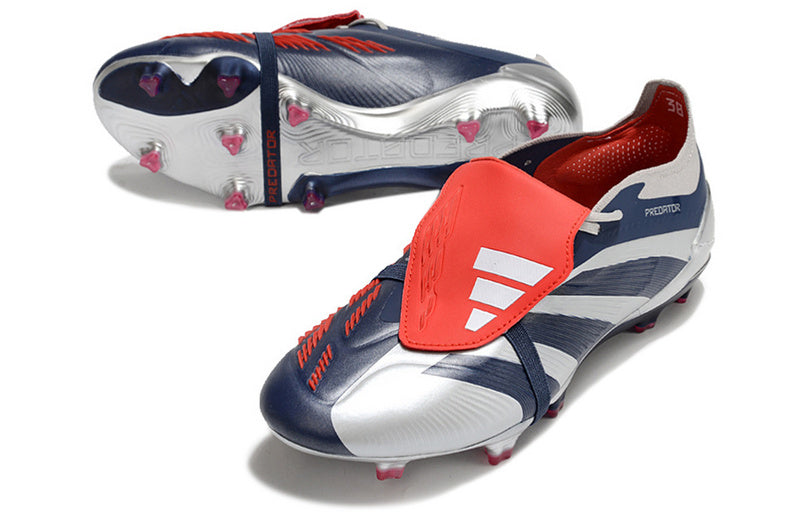 ADIDAS PREDATOR 24 FT ELITE CAMPO ''ROTEIRO'' - CINZA E AZUL