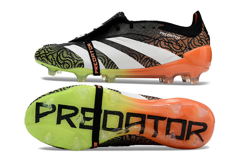 ADIDAS PREDATOR 24 FT ELITE CAMPO "STELLAR ICON" PRETA E LARANJA