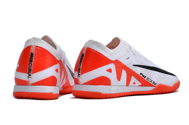 CHUTEIRA NIKE AIR ZOOM MERCURIAL VAPOR 15 ELITE FUTSAL "READY" - BRANCA E LARANJA