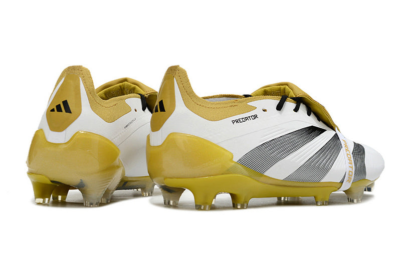 ADIDAS PREDATOR 24 FT ELITE CAMPO "STELLAR ICON" - BRANCA E DOURADA