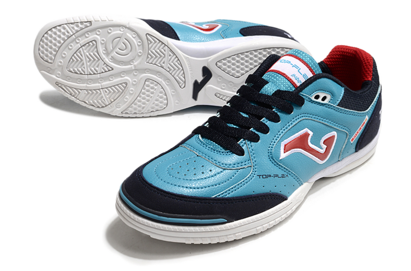 CHUTEIRA JOMA TOP FLEX FUTSAL - AZUL E PRETA