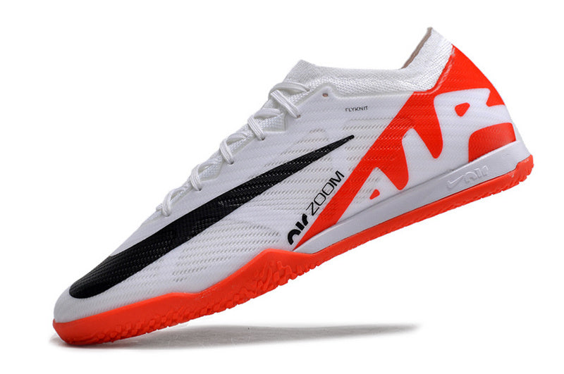 CHUTEIRA NIKE AIR ZOOM MERCURIAL VAPOR 15 ELITE FUTSAL "READY" - BRANCA E LARANJA