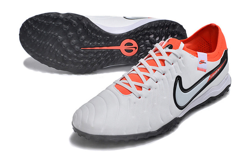 CHUTEIRA NIKE TIEMPO LEGEND 10 SOCIETY "READY" - BRANCA E VERMELHA