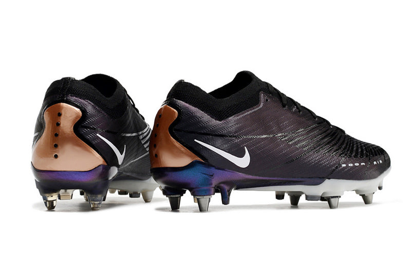 CHUTEIRA NIKE AIR ZOOM MERCURIAL VAPOR 15 ELITE TRAVA MISTA FIXA "2001" - PRETA E COBRE
