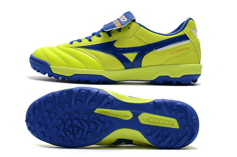 CHUTEIRA MIZUNO MORELIA II SOCIETY - AMARELA E AZUL