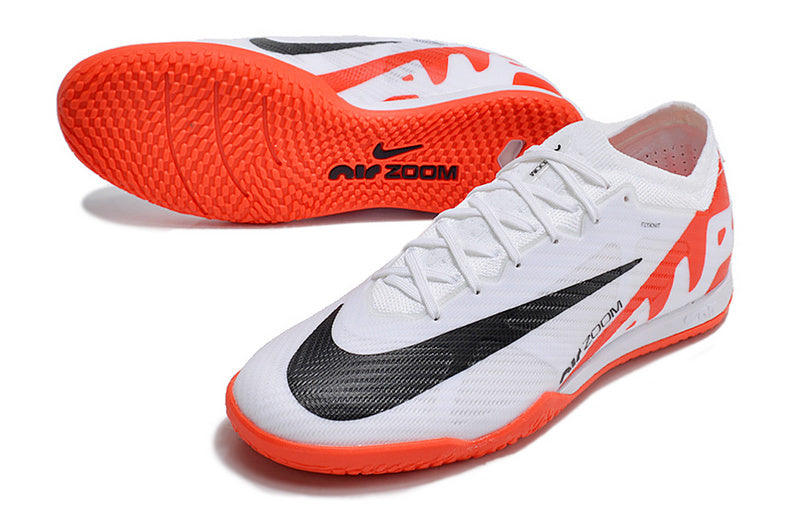 CHUTEIRA NIKE AIR ZOOM MERCURIAL VAPOR 15 ELITE FUTSAL "READY" - BRANCA E LARANJA