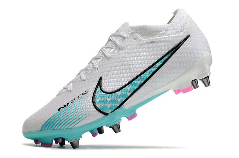 CHUTEIRA NIKE AIR ZOOM MERCURIAL VAPOR 15 ELITE TRAVA MISTA - BRANCA E AZUL