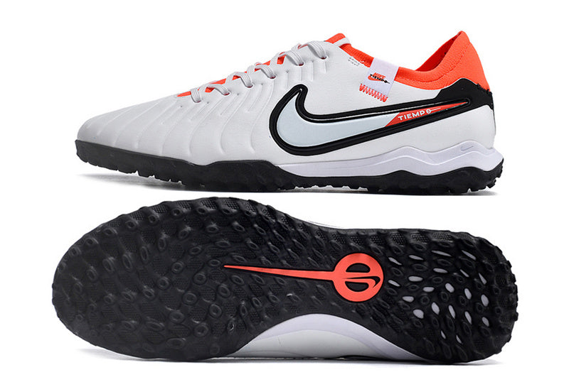 CHUTEIRA NIKE TIEMPO LEGEND 10 SOCIETY "READY" - BRANCA E VERMELHA