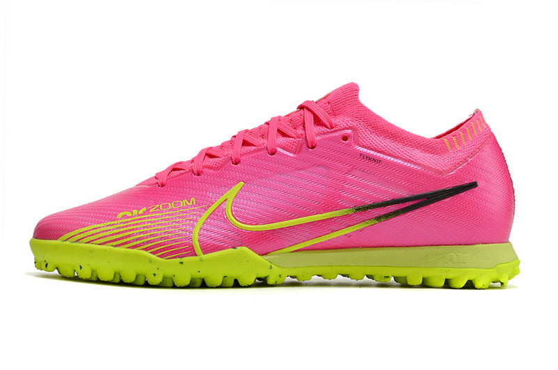 CHUTEIRA NIKE MERCURIAL AIR ZOOM VAPOR 15 ELITE SOCIETY "LUMINOUS" - ROSA E AMARELA
