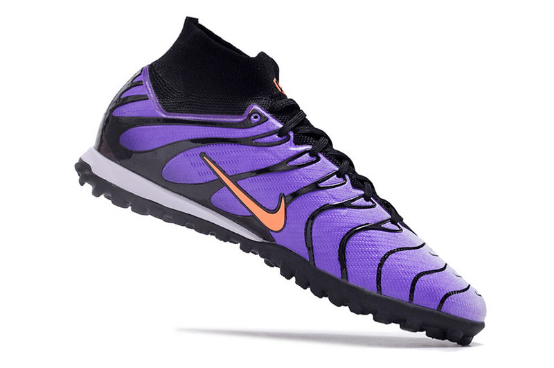 CHUTEIRA NIKE MERCURIAL AIR ZOOM SUPERFLY 9 ELITE SOCIETY "AIR MAX TN" - ROXA