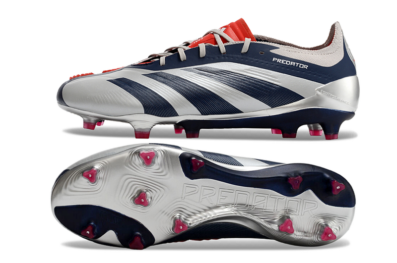 ADIDAS PREDATOR 24 ELITE CAMPO "ROTEIRO" - PRATA E AZUL