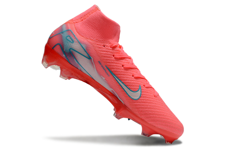 CHUTEIRA NIKE AIR ZOOM MERCURIAL SUPERFLY 10 ELITE CAMPO - ROSA E AZUL