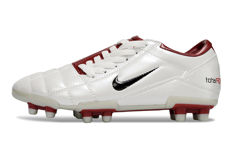 CHUTEIRA NIKE TOTAL 90 III CAMPO - BRANCA E VERMELHA