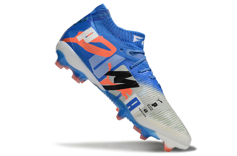 CHUTEIRA PUMA FUTURE 8 ULTIMATE CAMPO - AZUL E CINZA