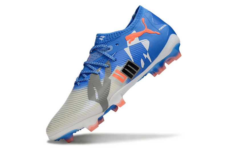 CHUTEIRA PUMA FUTURE 8 ULTIMATE LOW CAMPO - AZUL E CINZA