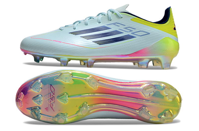 CHUTEIRA ADIDAS F50 ELITE CAMPO "OLYMPIC BOOT" - AZUL E COLORIDA