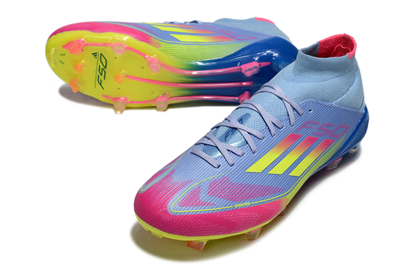 ADIDAS F50.1 MID ELITE CAMPO "CELESTIAL VICTORY" - AZUL E COLORIDA