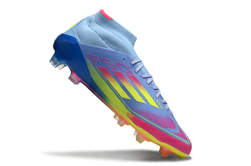 ADIDAS F50.1 MID ELITE CAMPO "CELESTIAL VICTORY" - AZUL E COLORIDA