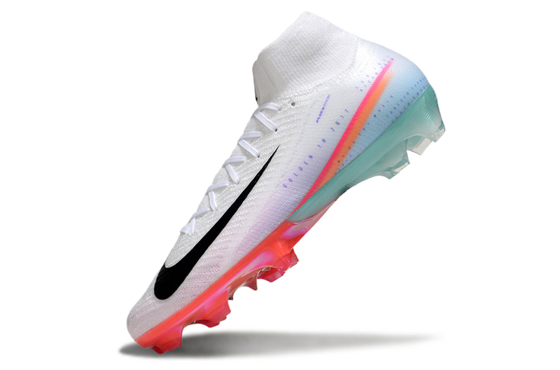 CHUTEIRA NIKE AIR ZOOM MERCURIAL SUPERFLY 10 ELITE CAMPO - BRANCA E COLORIDA