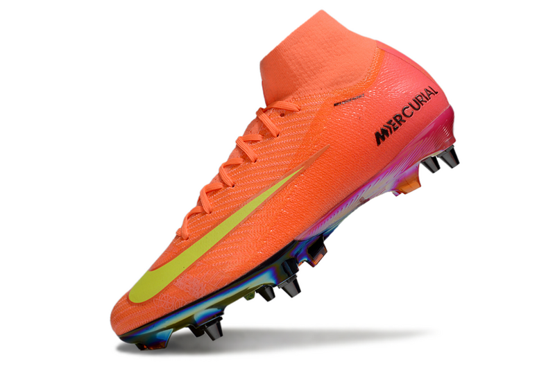 CHUTEIRA NIKE AIR ZOOM MERCURIAL SUPERFLY 10 ELITE TRAVA MISTA "COSMIC SPEED 2" - LARANJA E AMARELA