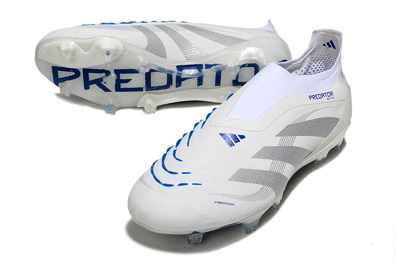 ADIDAS PREDATOR 25 LACELESS ELITE CAMPO "POLAR VICTORY" - BRANCA E AZUL