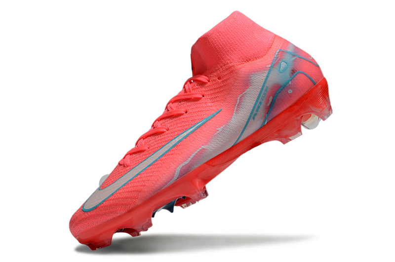 CHUTEIRA NIKE AIR ZOOM MERCURIAL SUPERFLY 10 ELITE CAMPO - ROSA E AZUL