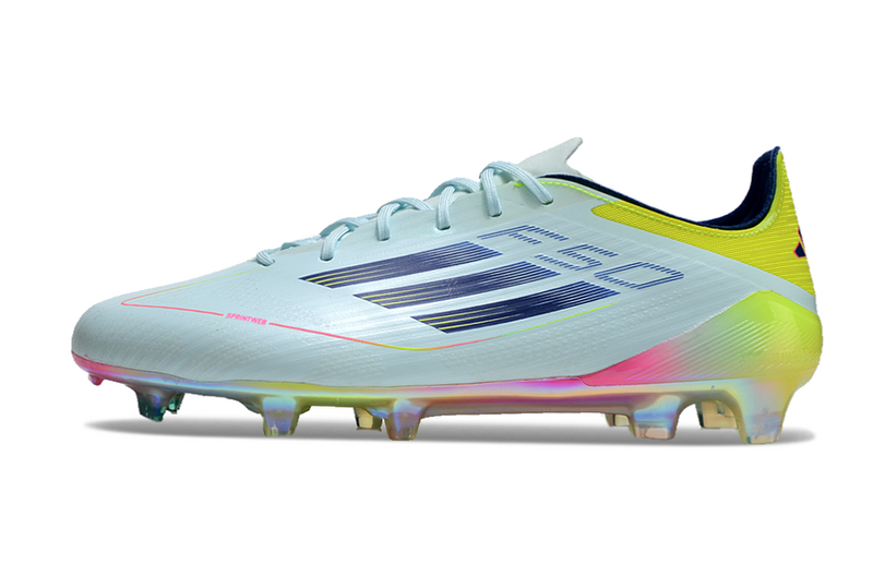 CHUTEIRA ADIDAS F50 ELITE CAMPO "OLYMPIC BOOT" - AZUL E COLORIDA