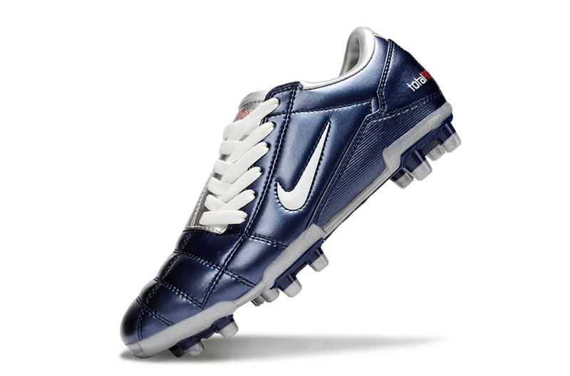 CHUTEIRA NIKE TOTAL 90 III CAMPO - CINZA E AZUL