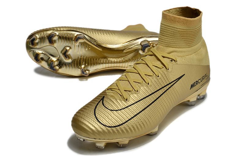 CHUTEIRA NIKE MERCURIAL SUPERFLY 5 ELITE CAMPO - DOURADA