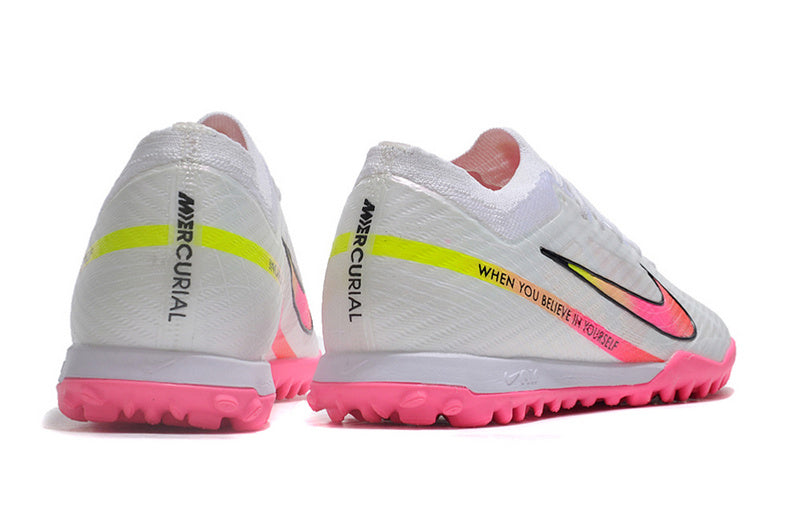 CHUTEIRA NIKE MERCURIAL AIR ZOOM VAPOR 15 ELITE SOCIETY "RASHFORD" - BRANCA E ROSA