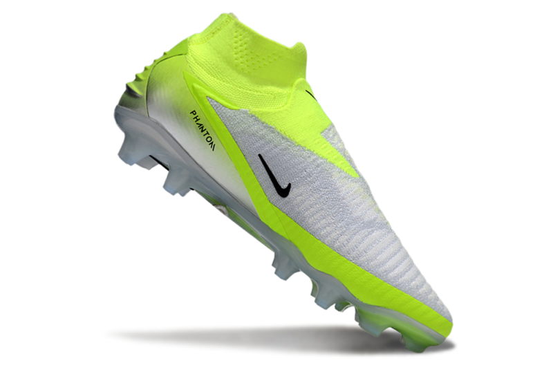 CHUTEIRA NIKE PHANTOM 6 HIGH ELITE CAMPO - BRANCA E VERDE