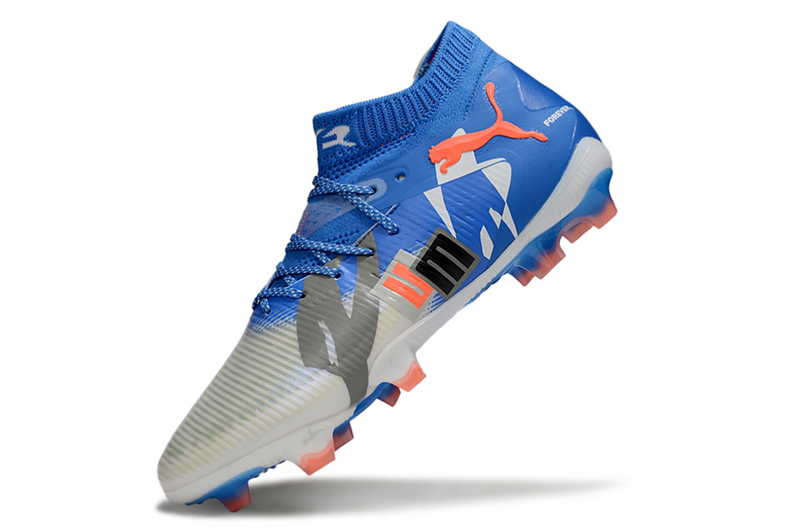 CHUTEIRA PUMA FUTURE 8 ULTIMATE CAMPO - AZUL E CINZA