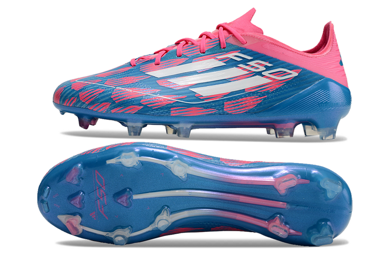 CHUTEIRA ADIDAS F50 ELITE CAMPO "REEMERGENCE" - AZUL E ROSA