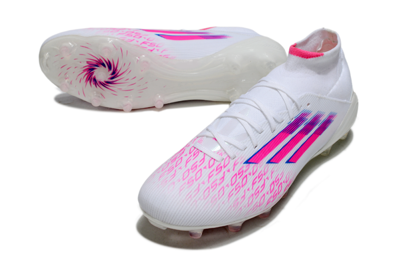 ADIDAS F50.1 MID ELITE CAMPO - BRANCA E ROSA