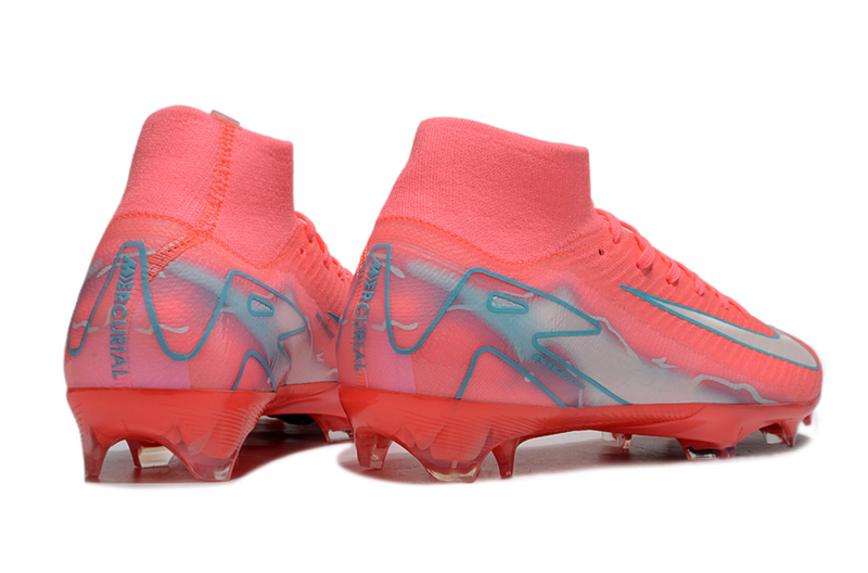 CHUTEIRA NIKE AIR ZOOM MERCURIAL SUPERFLY 10 ELITE CAMPO - ROSA E AZUL